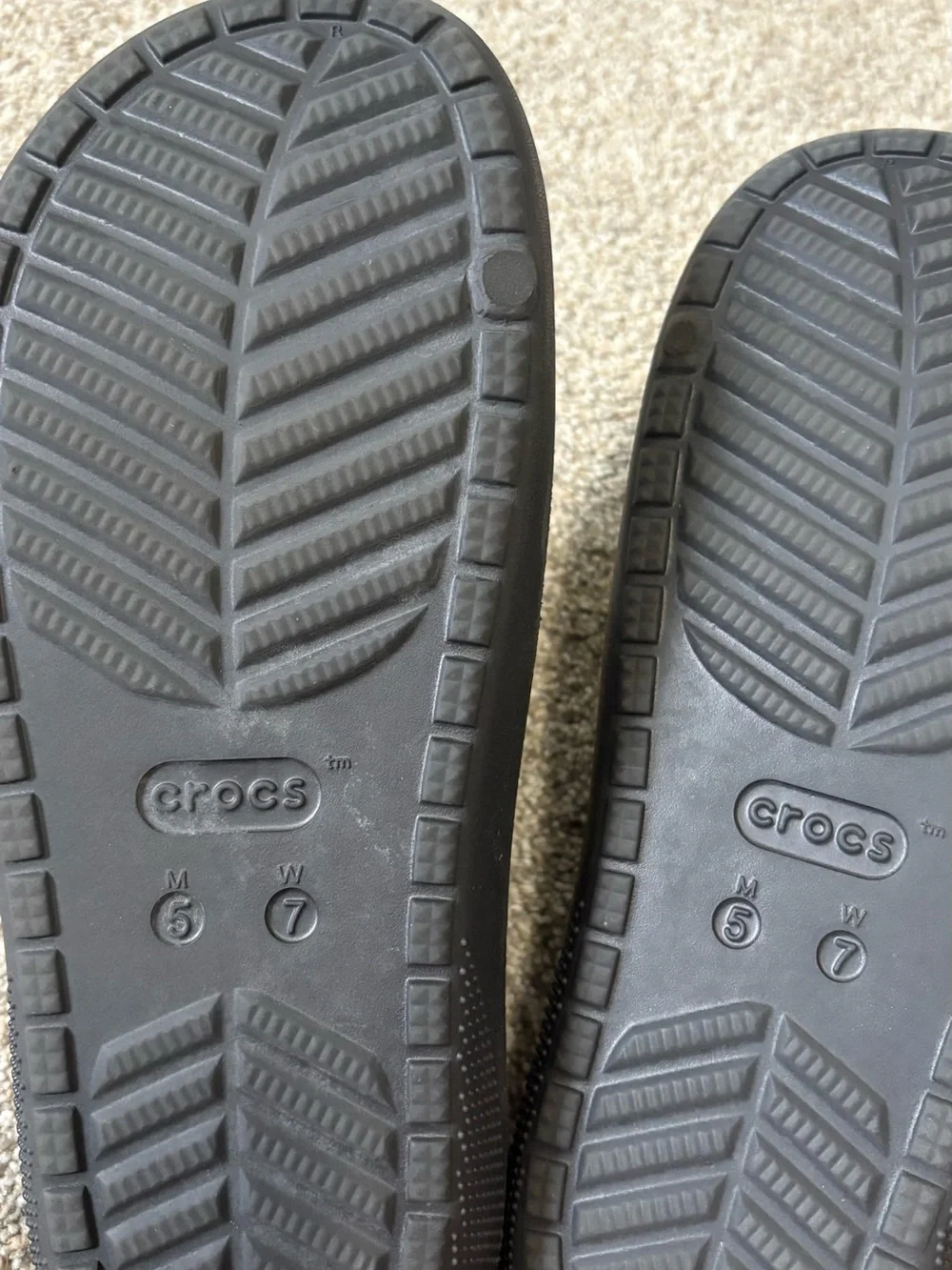 CROCS Black Double-Strap Kids Slide Sandals with Gold Charms